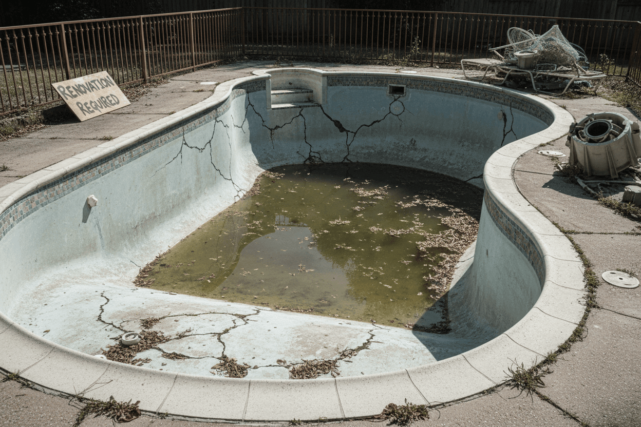 Before: Complete Pool Remodel